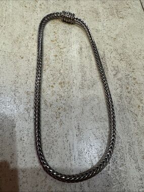 Braided Silver Chain Necklace
